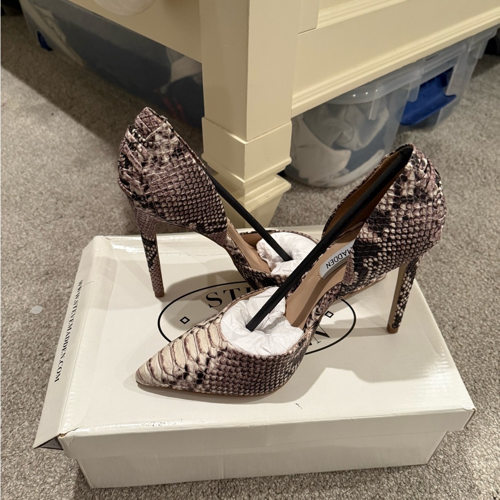 Steve Madden Snake Print Stiletto Heels